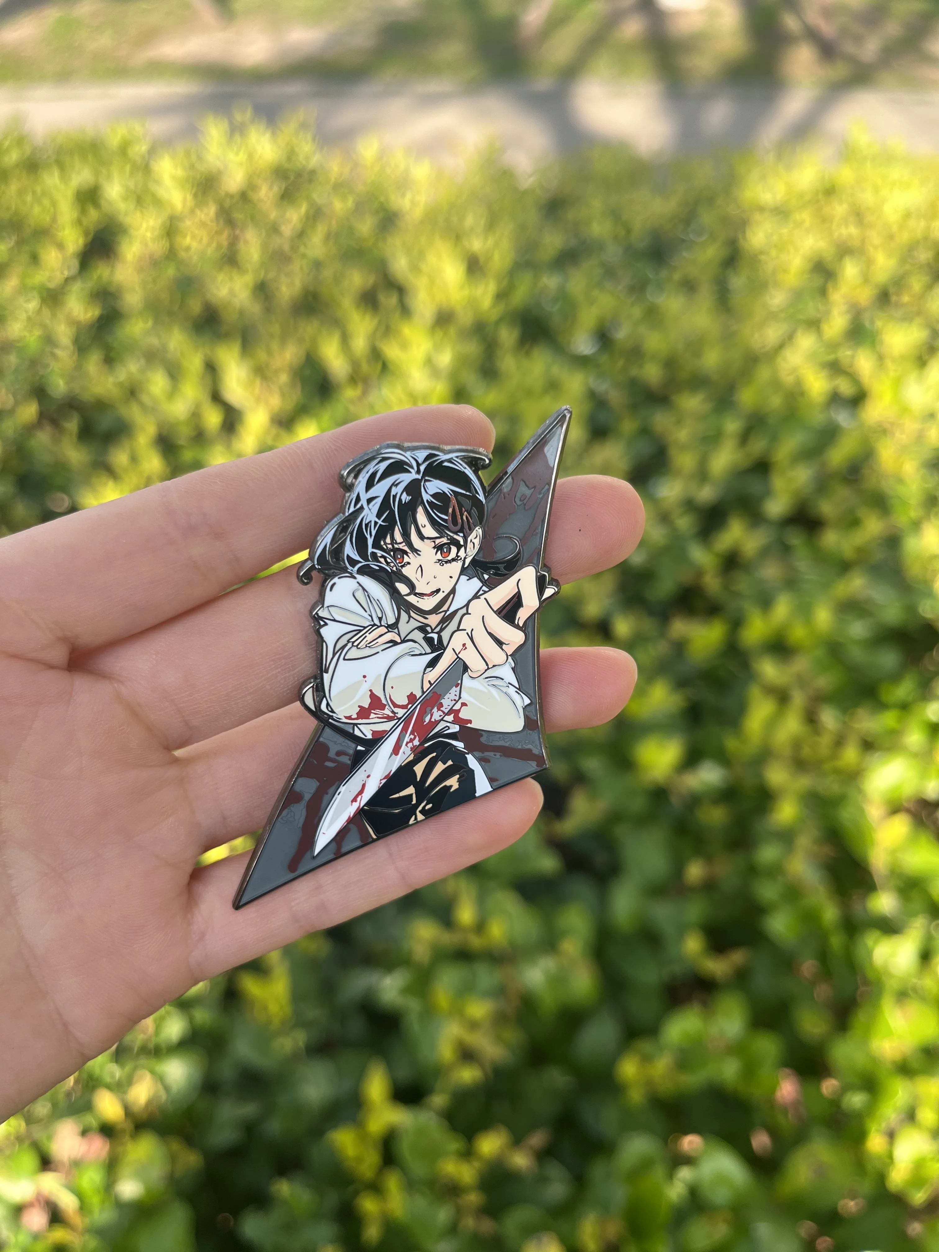 Черная молоток аниме Ёсиды Ёру "Человек с бензопилой" 70 мм косплей брошь-бэйдж для коллекционеров фанатов подарок.