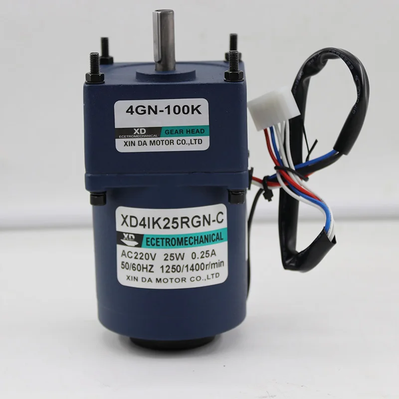 25Вт редуктор переменного тока 220В однофазный двигатель с регулятором скорости CW