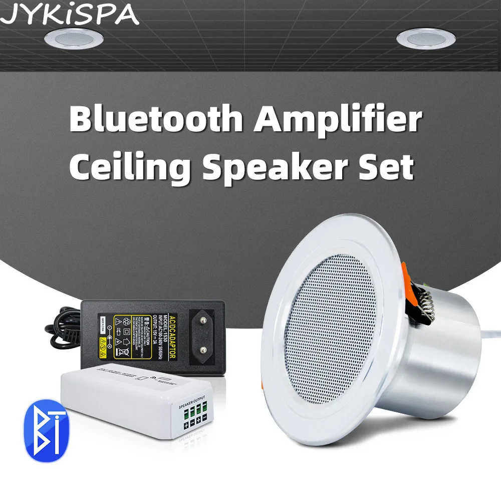

Smart Home Mini Bluetooth Amplifier Full Range Ceiling Audio Speaker Set Background Music System for Hotel Residential Kitchen