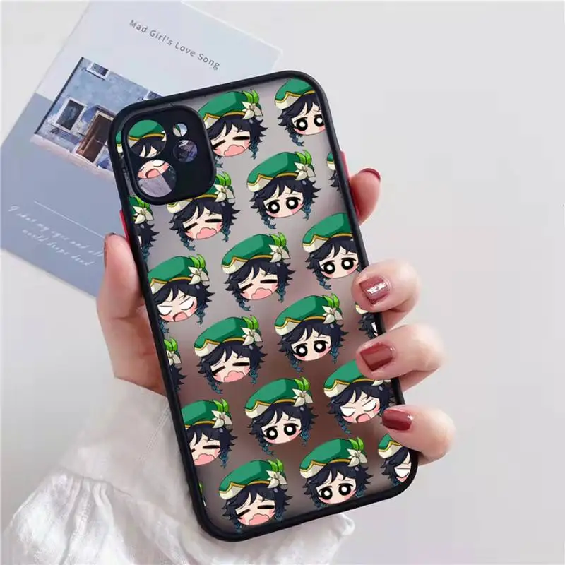 Популярный чехол для телефона с популярной игрой Genshin Impact Матовый Прозрачный iphone