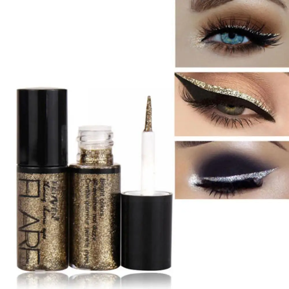 

Diamond Shiny Eye Liners Eyeshadow Waterproof Silver Glitter Color Sequins Cosmetics Shadow Rose Makeup Beauty Eye Eyeliner S8M7