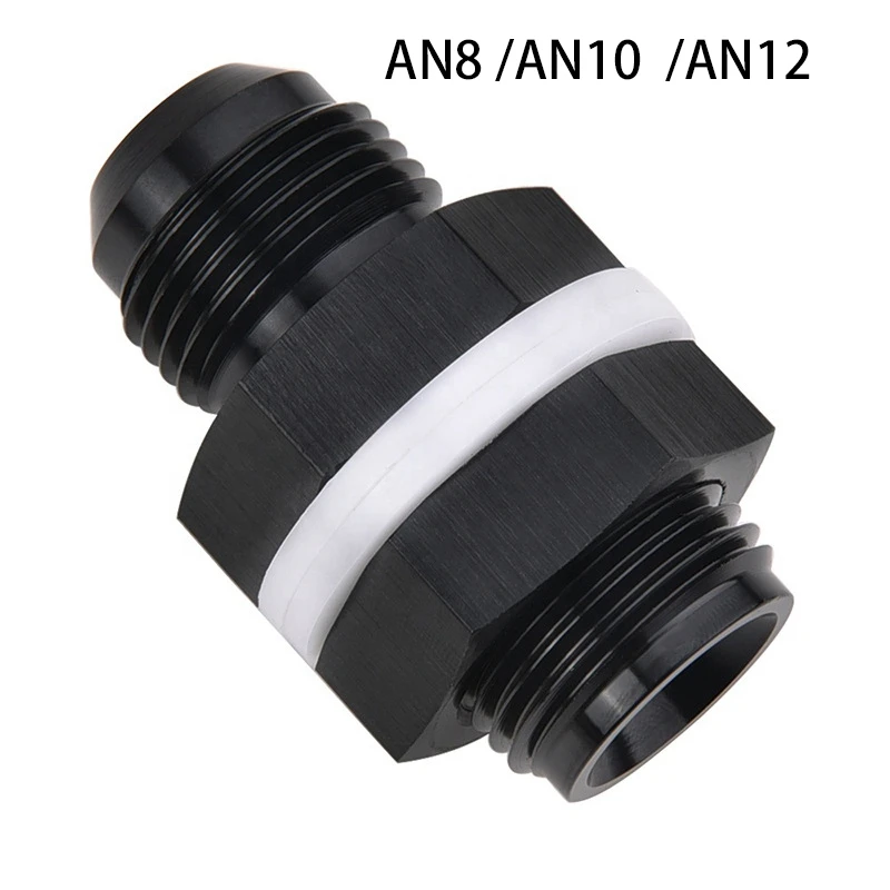Fuel Cell Bulkhead Joint Adapter Aluminum Lock Nut External Thread with Washer