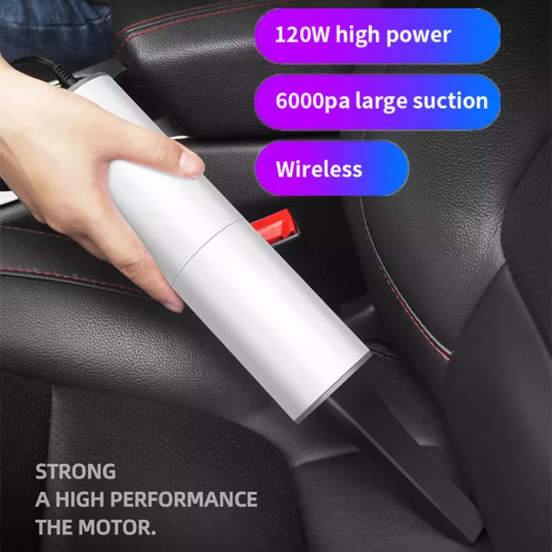 

NEW2023 6000pa Car Vacuum Cleaner 120W Handheld Portable Auto Interior Vacuum Cleaners Strong Suction Wet Dry Vacuum For Home Ap