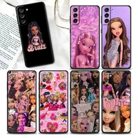 cute cartoon doll bratz phone case for samsung galaxy s22 s7 s8 s9 s10e s21 s20 fe plus ultra 5g soft silicone case cover