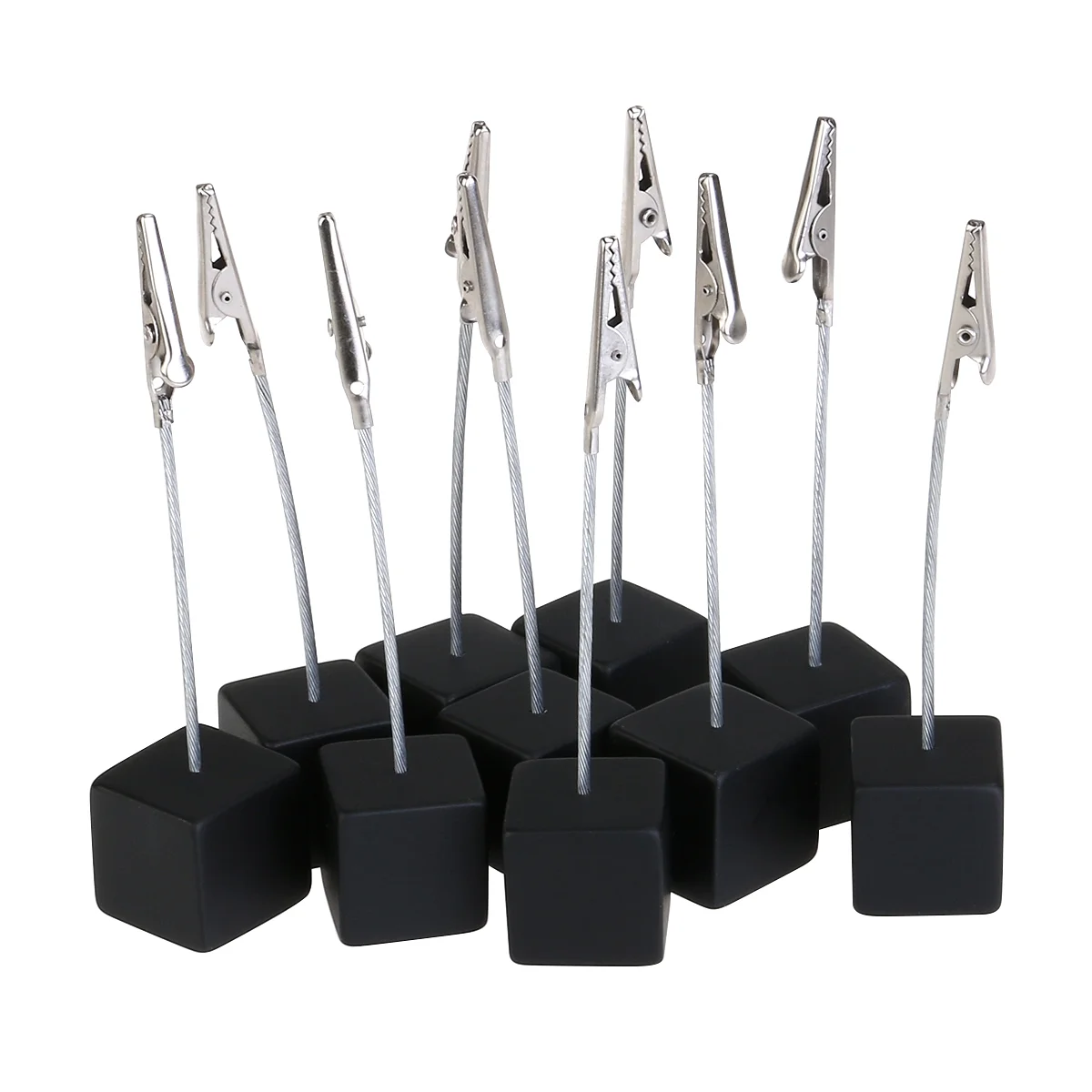 NUOLUX 10 шт. кубическая основа держатель для фотографий зажим заметок (черный)