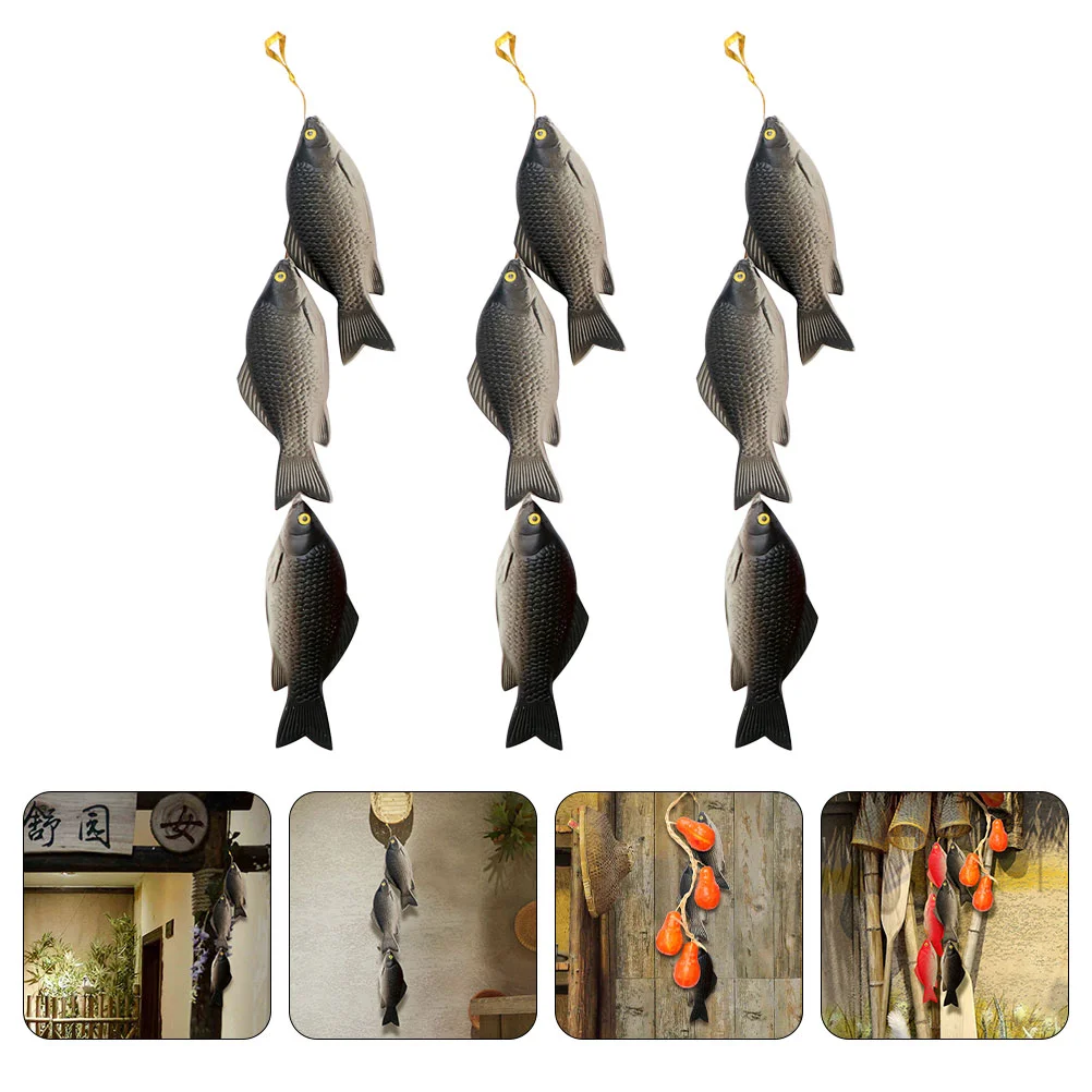 

Fish Fishes Fake Hanging Artificial Model Lifelikefarmhouseornament String Decoration Strings Animal Realistic Kitchen Prop