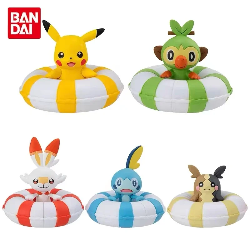 

100% Original Bandai Gashapon Pocket Monsters Floating Swimming Circle Anime Figure Model Collecile Action Toys Gifts