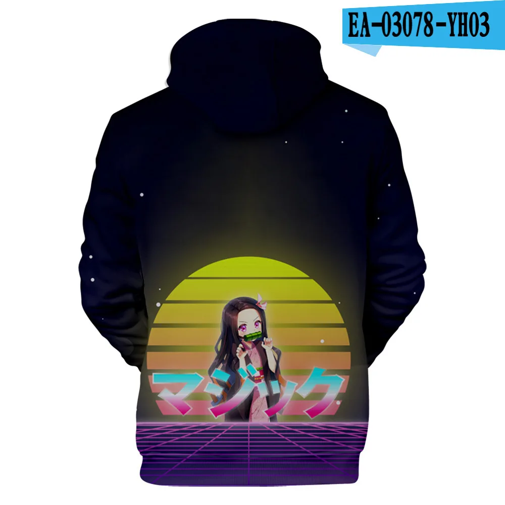 Женская толстовка с капюшоном изображением аниме рассекающего демонов детские