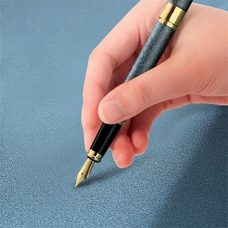 Luxury High Quality Frosted 5 Colour Golden Dragon Business Office Fountain Pen student School Stationery Supplies ink nibs |