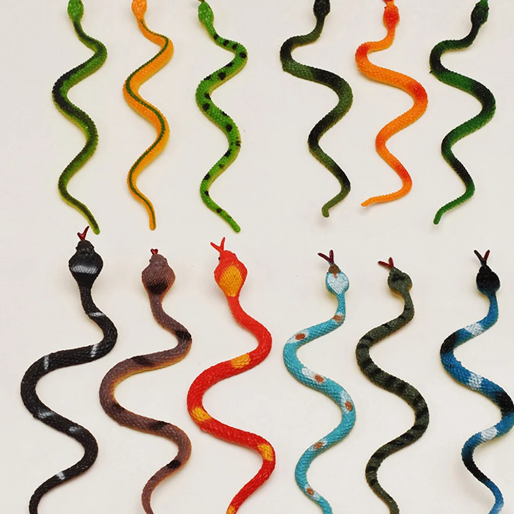 24 шт. поддельная модель змеи для розыгрыша игрушка-змея реалистичная игрушка на