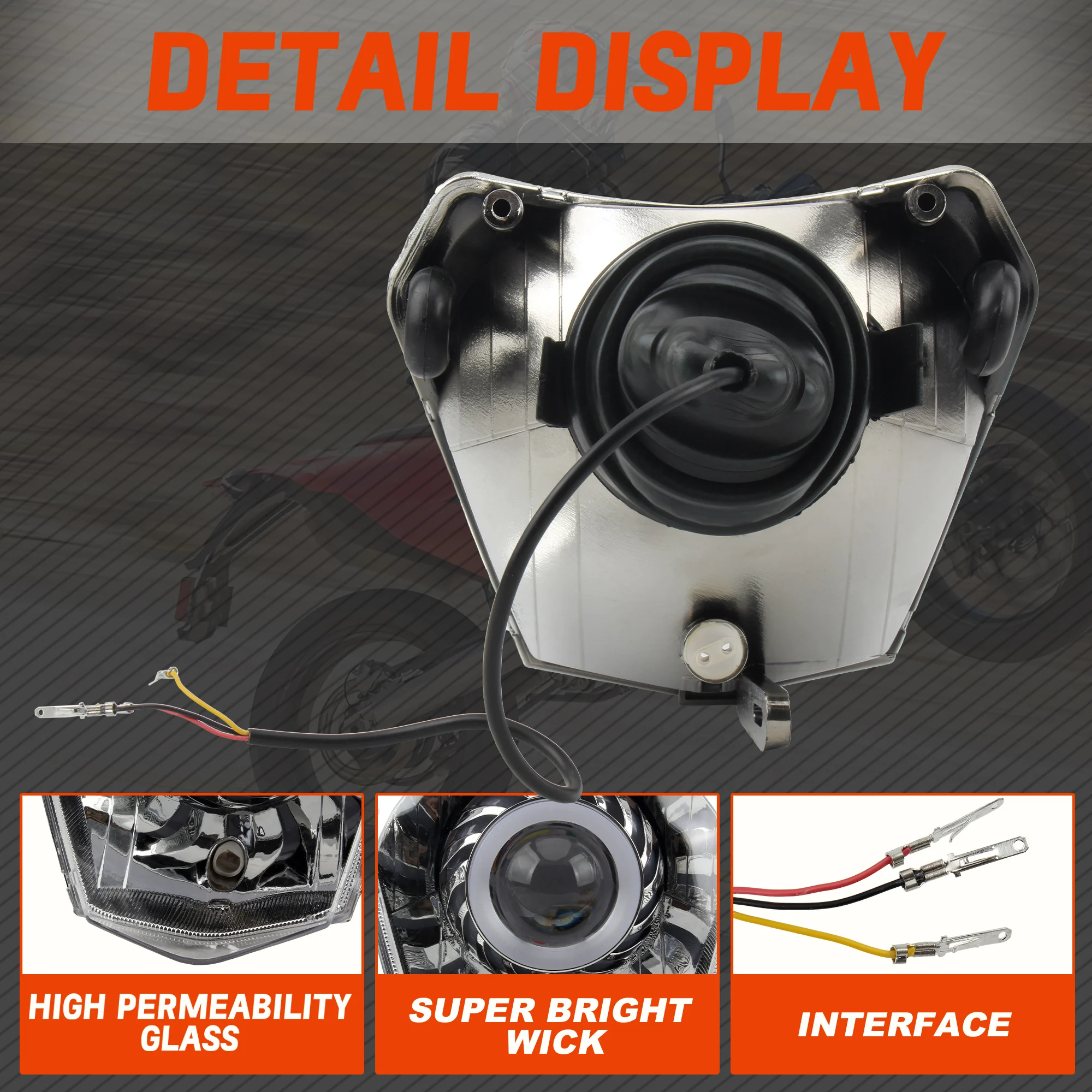 Фото Для KTM светодиодная мотоциклетная фара EXC EXCF SXF SX XC XCW XCF XCFW 125 250 300 350 450 Аксессуары для велосипеда Enduro №3