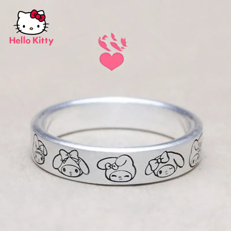 

Кольцо из серебра пробы с рисунком Hello Kitty