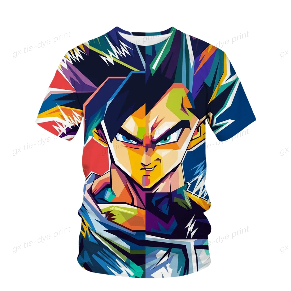 2023 Oversized T Shirt for Men Printed T-shirt Dragon Ball Z Streetwear Tops 2023 Goku Vegeta T-shirts Men's Harajuku Style