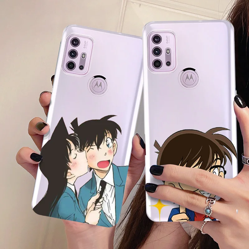 

Detective Conan Case for Moto G10 G20 G30 G60S G22 4G Cover for Motorola G7 G8 G9 E7 Power Plus Play G31 G41 G51Anime Fundas
