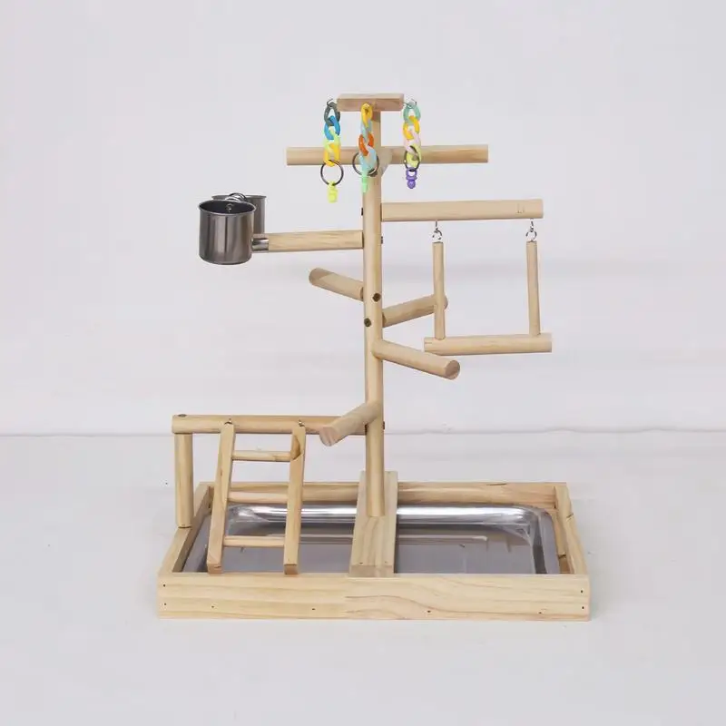 Птичья клетка игровая площадка натуральное дерево игрушки для птиц птичий окунь