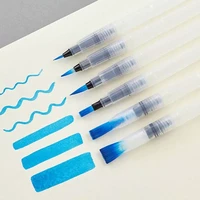 6 pcs set water paint soft brush pen watercolor brush pen refillable nylon brush tip pen for painting drawing art supplies