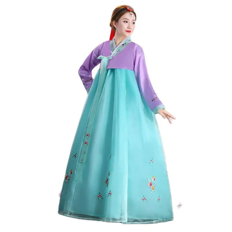 

Traditional Asian Clothing Women Hanbok Costume Oriental Folk Dance Festival Celebration Stage Performance Wear