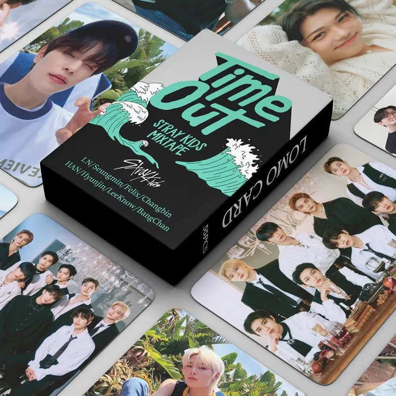 54Pcs/Set Kpop Stray Kids Photocards New Album Time Out CIRCUS LOMO Cards TWICE Self Made Postcards For Fans Collection