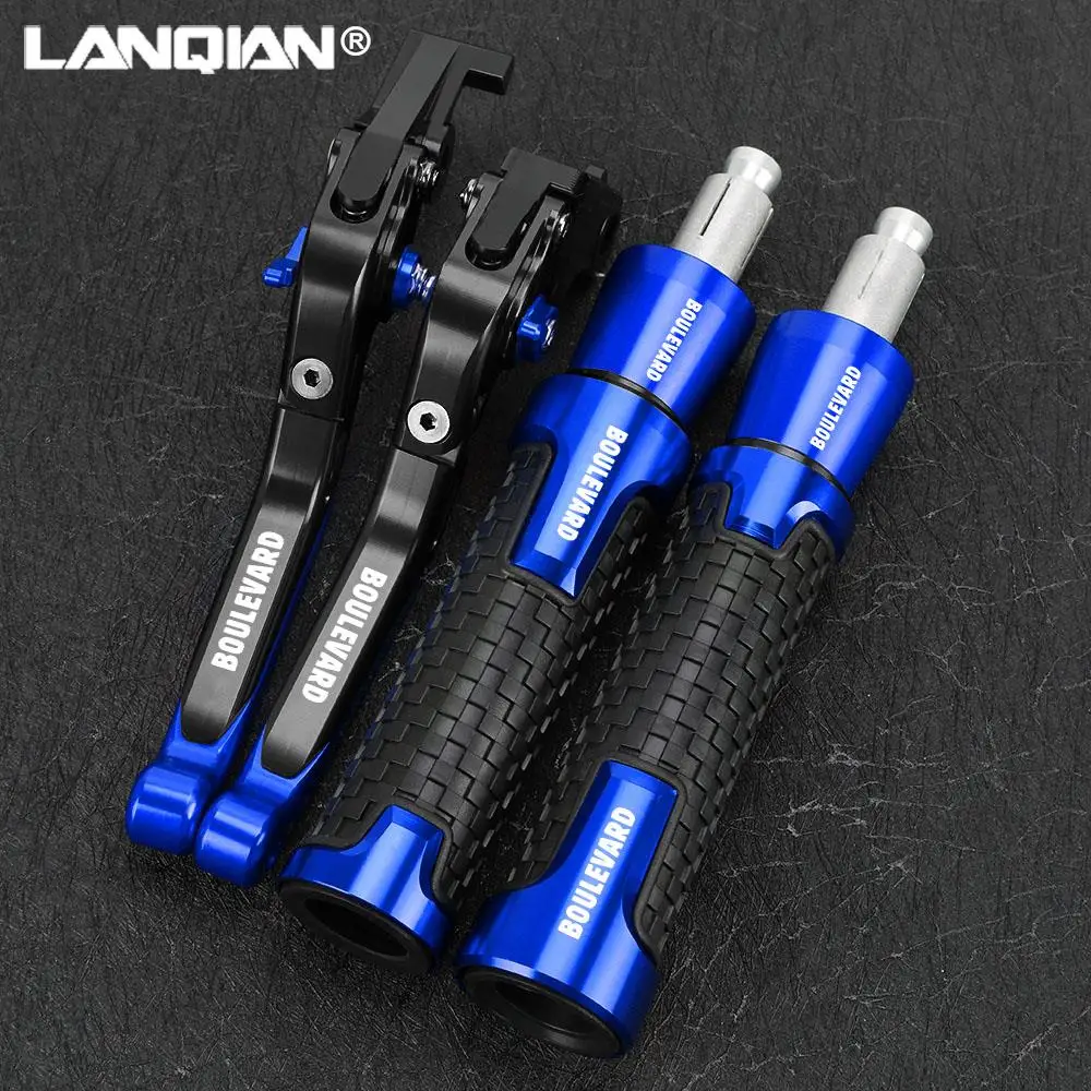 

Motorcycle Extendable Brake Clutch Levers Handlebar Hand Grips ends For SUZUKI BOULEVARD C90 S50 S83 2005 2006 2007 2008 2009