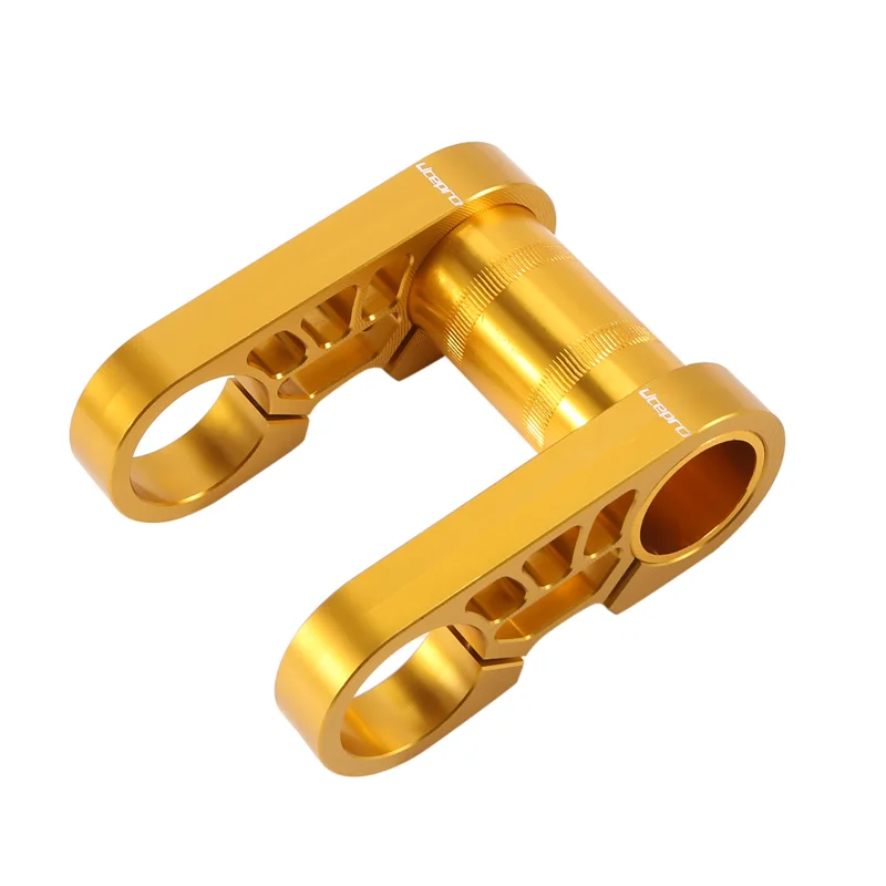 

Litepro for Birdy Folding Bike Double Stem 31.8mm Extended Handlebar Stem Adjustable Aluminum Alloy Stems,Gold