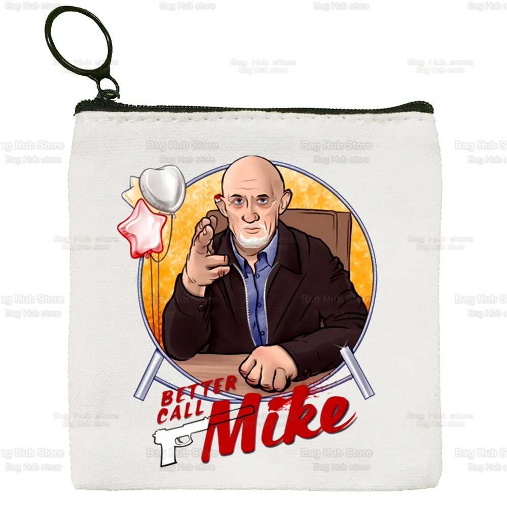 Better Call Saul Canvas Coin Purse Coin Purse Collection Breaking TV Show Canvas Bag Small Wallet Zipper Key Bag Hand Gift