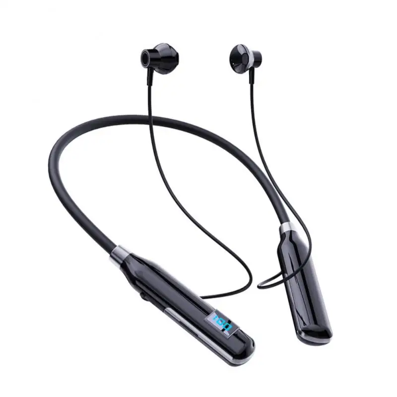 

Waterproof Earbud Wireless Headphones With Mic Noise Cancelling Sport Headset Led Display Bluetooth Neckband Magnetic Earphones