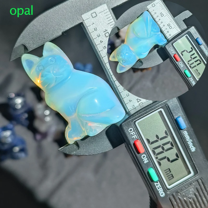 1pcs natural crystal cat statue rose quartz amethyst obsidian reiki healing animals figurines lucky stones home decor crafts free global shipping