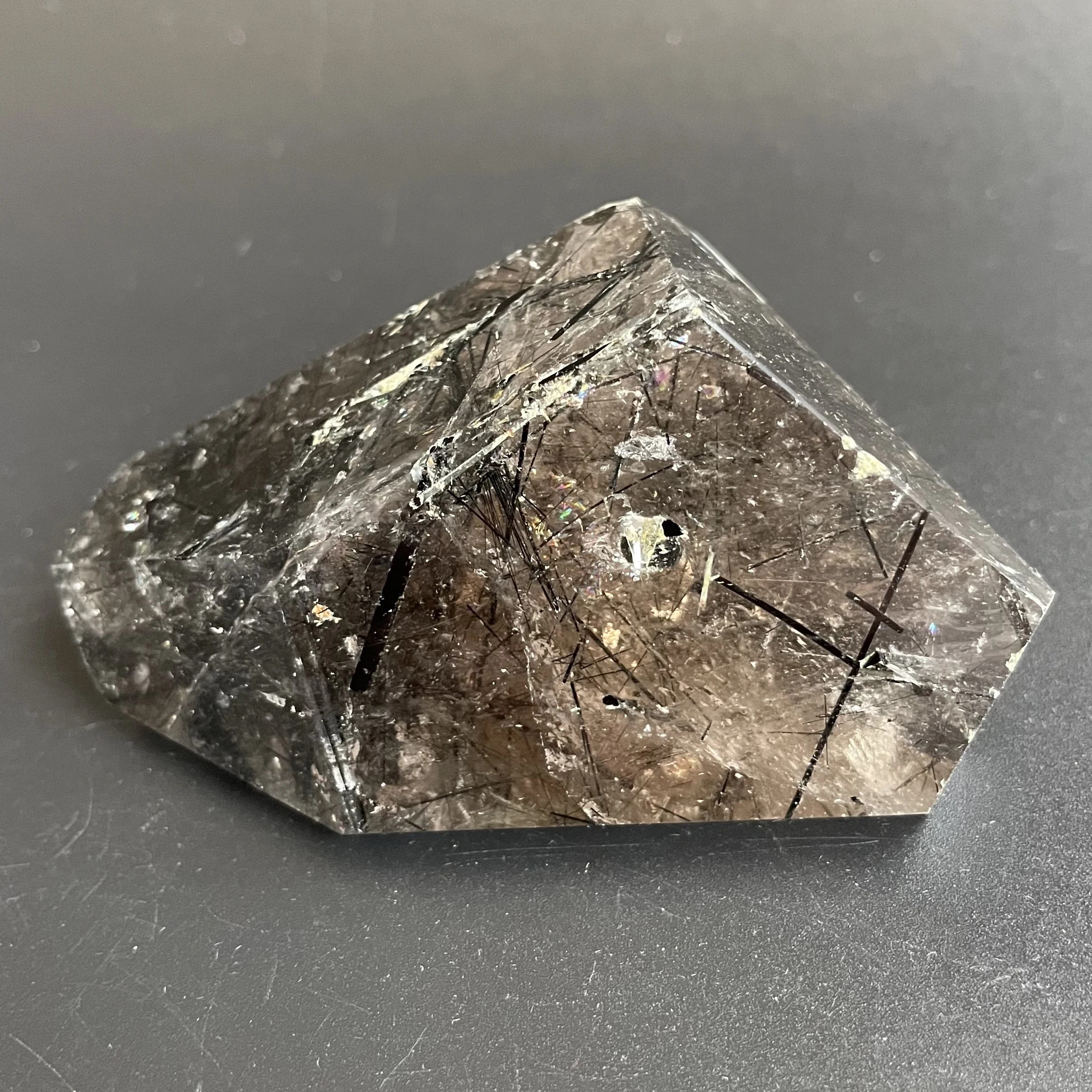 137 г натуральный камень черный кварц рутилированная свободная форма хрустальный