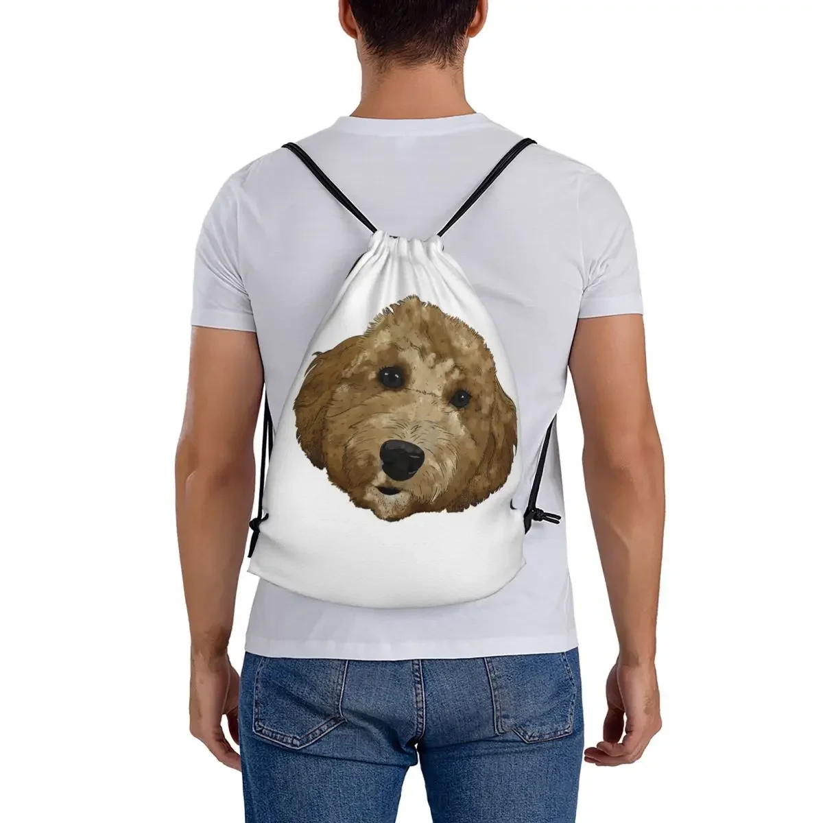 Рюкзаки Golden Doodle Pretzel портативные сумки на шнурке карманные спортивные для книг