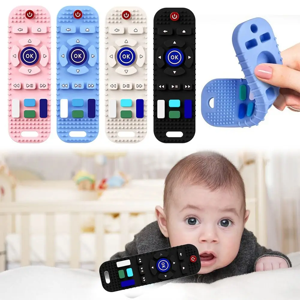 

Infant Relief Soothe Toy Chew Toys Safety Baby Teething Toy Silicone Remote Control Shape Baby Teether