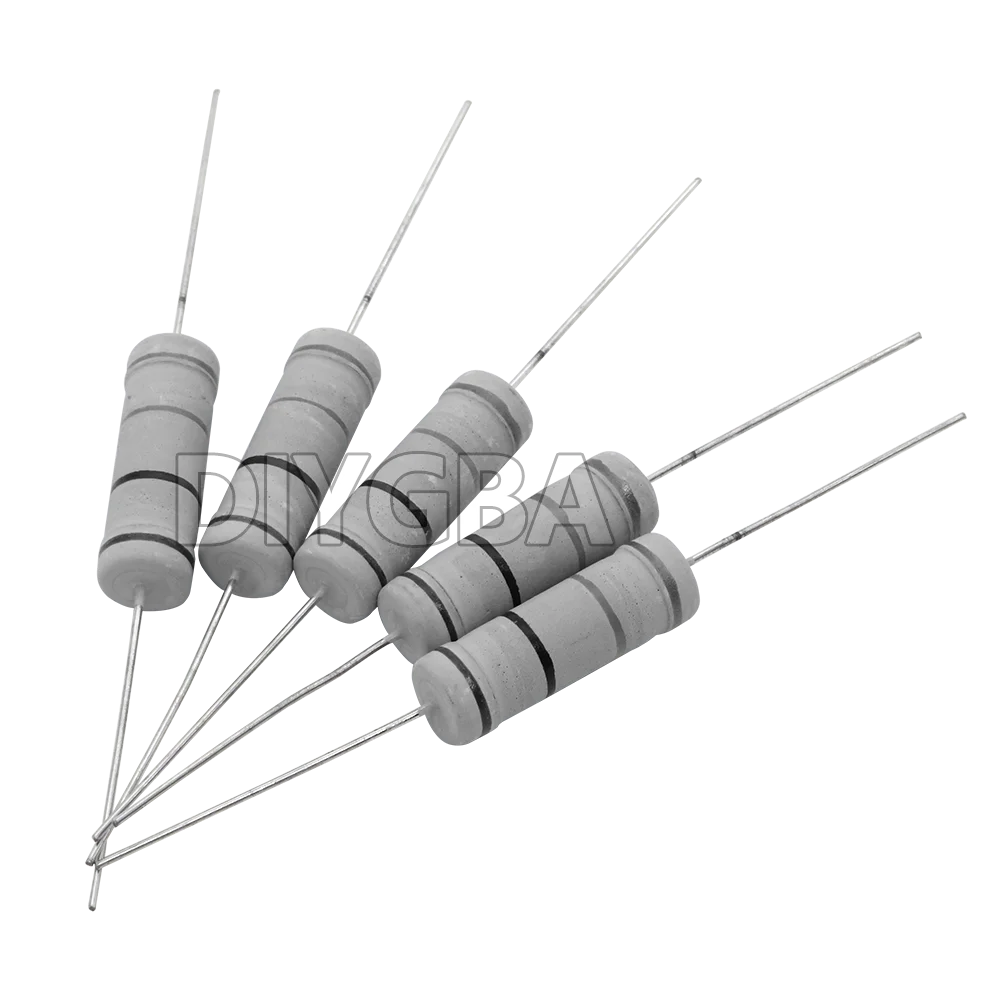 DIYGBA брендовый резистор из углеродной пленки 5 Вт 100 шт. серый 1R ~ 1 м со сквозным