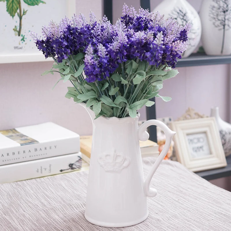 Винтажная керамическая ваза для воды Цветочная декоративный фарфор белая корона