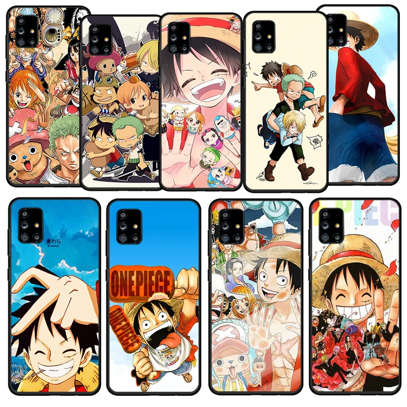 

ONE PIECE Red Luffy For Samsung Galaxy A52S A72 A71 A52 A51 A12 A32 A21S 4G 5G Fundas Soft Silicone Black Phone Case Capa Coque