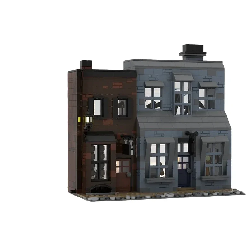Фото 946 деталей MOC: Конструктор «Улица Ноктюрн» (Noggin Bonce) — Звездная модель Гарри Поттера. Архитектурные строительные блоки. Подарки на фестиваль. Игрушки. Обучающие кирпичики. №4