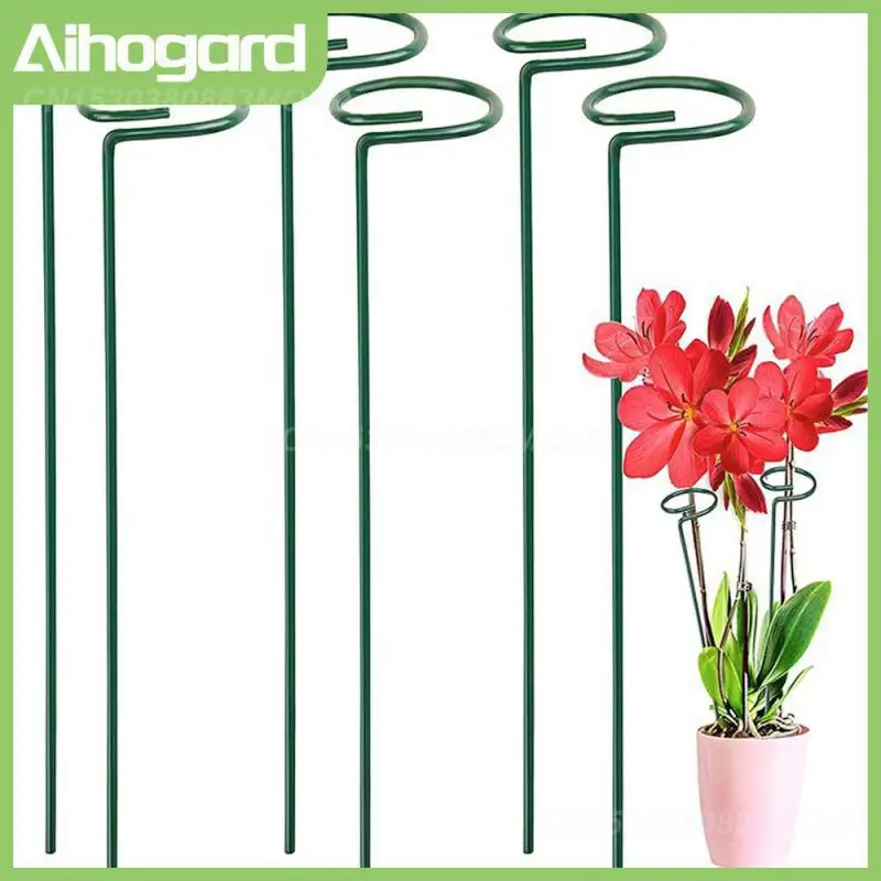 

Plastic Coated Iron Holder Green Small Vegetables Plant Trellis Durable Support Rod For Garden Balcony Plant Creative Decorative