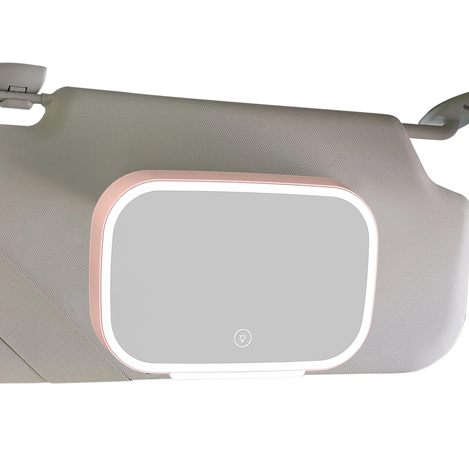 

Car Vanity Mirror With LED Lights Sun-Shading Cosmetic Mirror With Touch Control Design 3 Light Mode Dimmable With Built-In