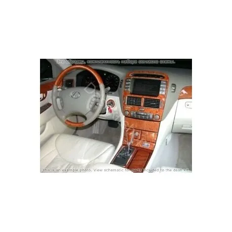 Накладки салона под дерево карбон алюминий для Lexus LS 2004-2006. Комплект L1079. - купить