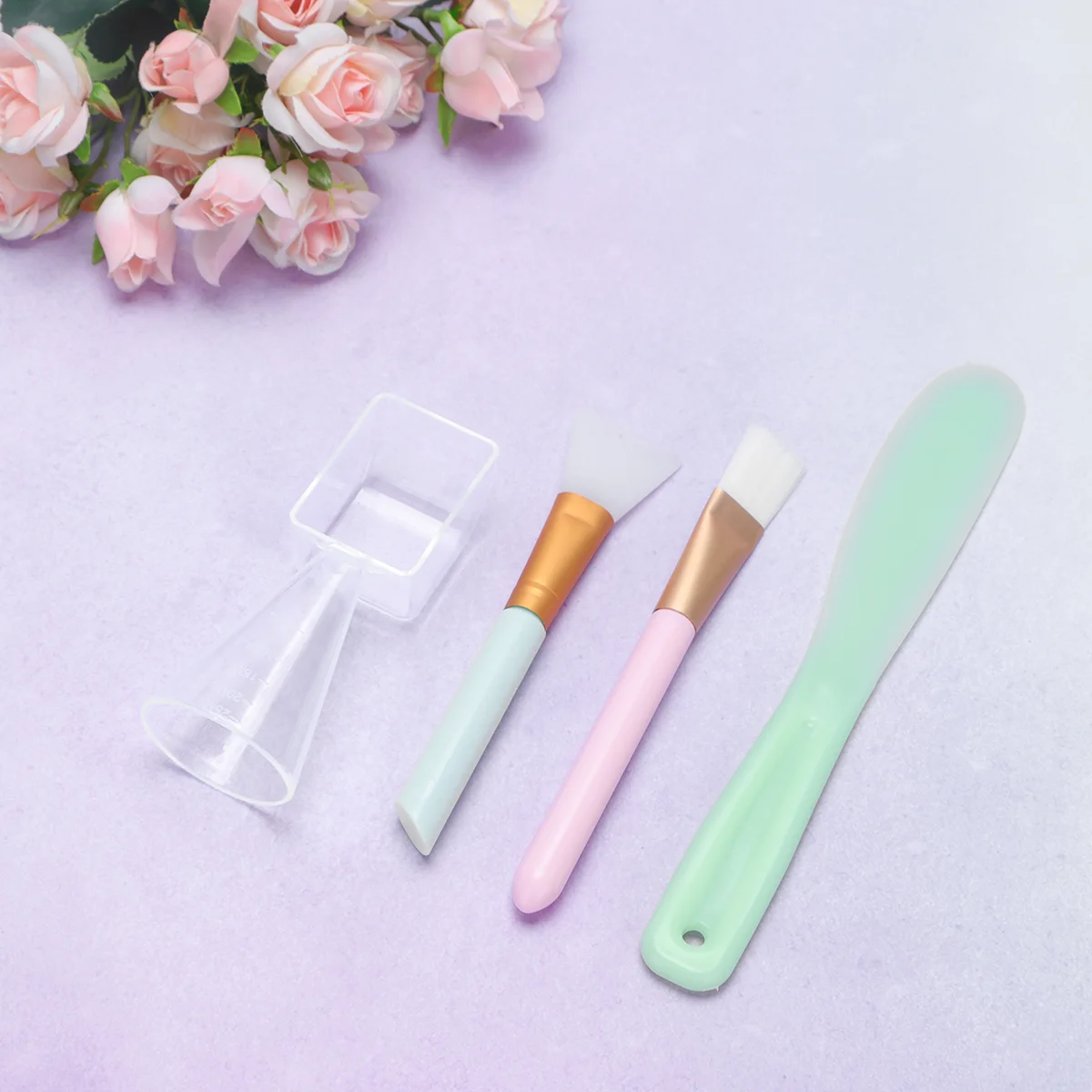 

5pcs Assorted Facial Tools Mixing Bowl Nylon Brush Measuring Scoop for