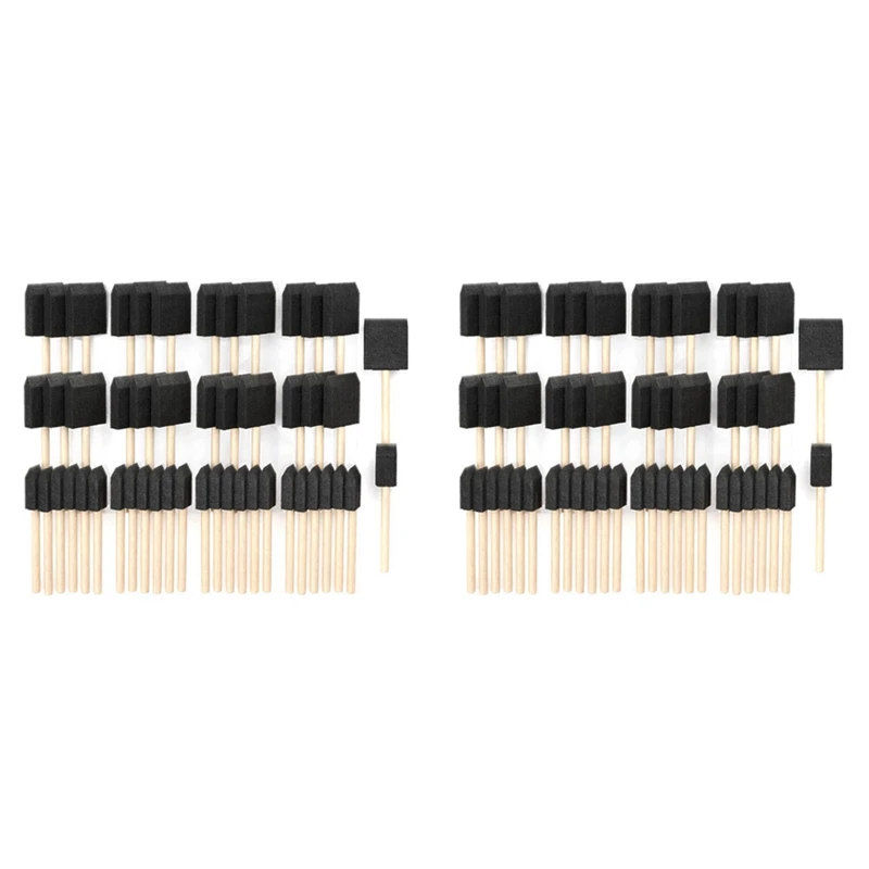 

Foam Paint Brushes, Includes 100 Sponge Brushes, 50 X 1 Inch Brushes And 50 X 2 Inch Brushes, Art Supplies For Painting