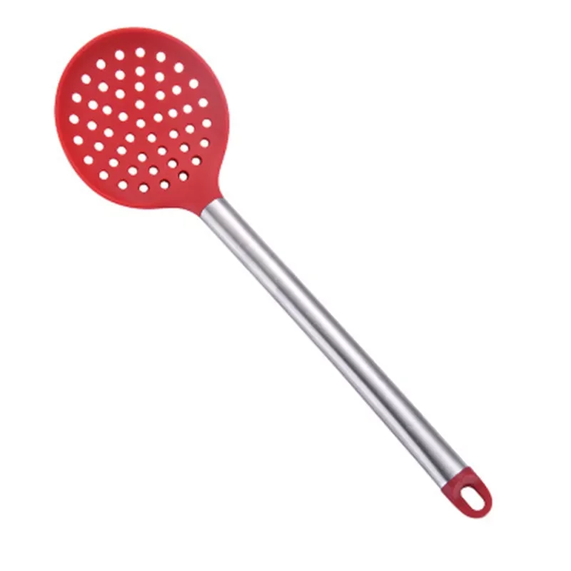 

2022New Kitchen Utensils Spoon Long Handle Silicone Slotted Skimmer Soup Colander Cooking Tool Scoop Ladles Tableware Cooking Ut