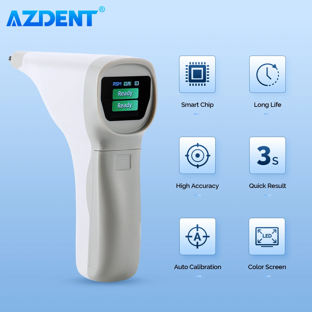 Стоматологический фотоэлектрический компаратор цвета зубов AZDENT цифровой