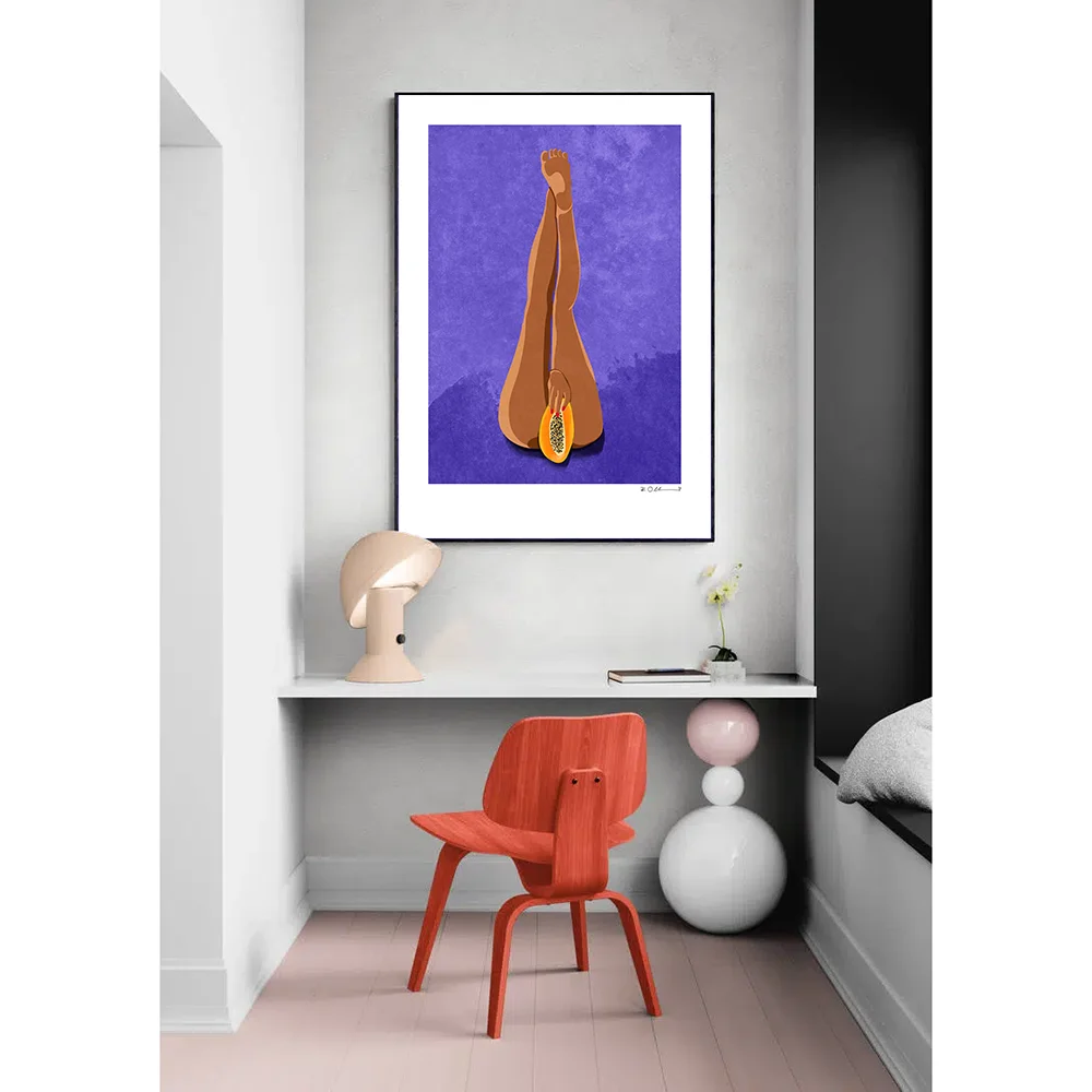 Красочные забавные девушки настенный декор картины фрукты банан красное вино