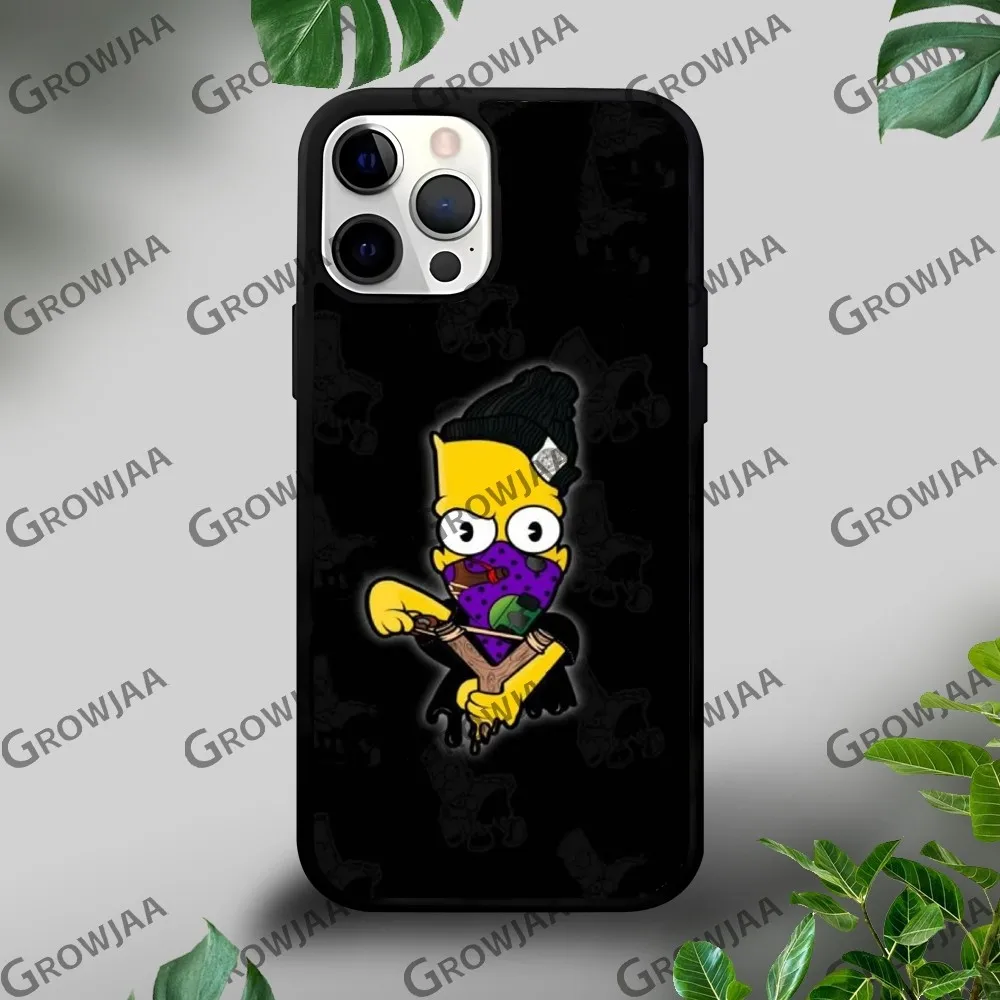 Чехол для телефона S-SimpsonS с забавным мультяшным рисунком iPhone 16 15 14 13 12 11 Pro Xs Max Mini Plus
