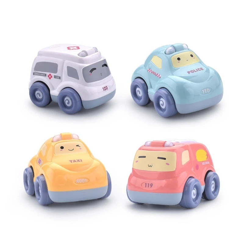 

Миниатюрный мультяшный игрушечный автомобиль для малышей, игрушечные машинки с фрикционным приводом для детей, обучающий подарок на день р...