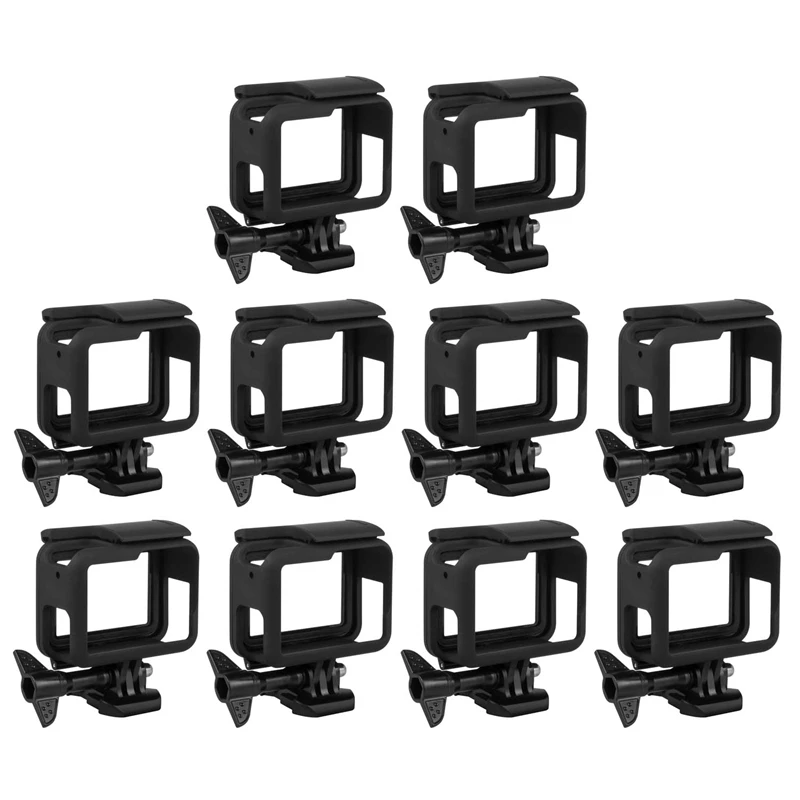 

Top 10X Frame For Gopro Hero (2018) / 6 / 5 Housing Border Protective Shell With Quick Pull Movable Socket And Screw (Black)