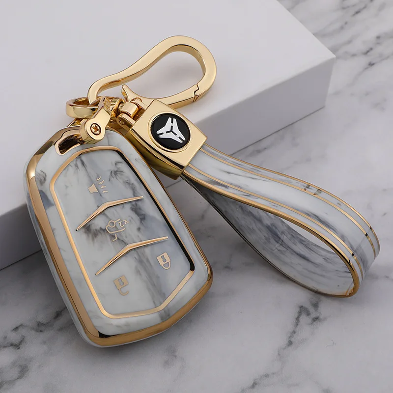 

Soft TPU Car Key Case Cover For Cadillac ATS ATS-L XLS XTS XT4 XT5 XT6 CT6 CTS CTS-V SRX 28T Auto Keychain Car Accessories