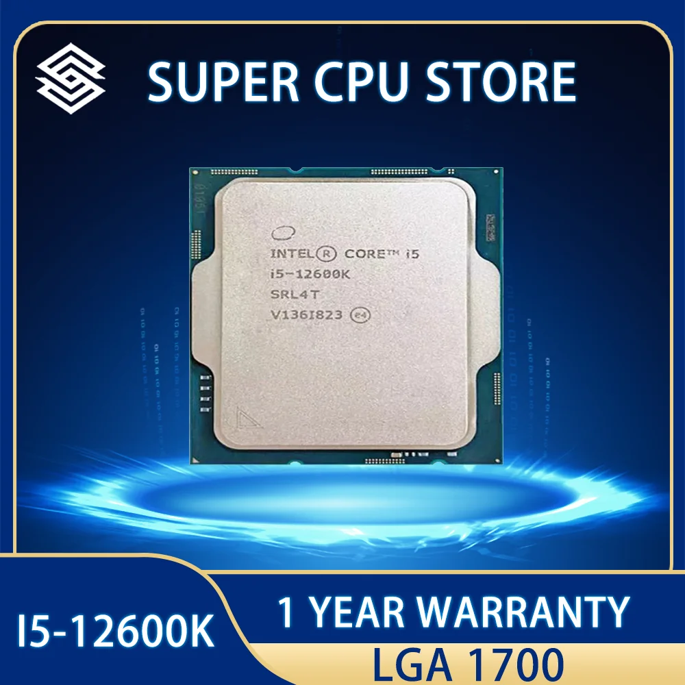 [해외] 인텔 코어 i5-12600K i5 12600K 3.6 GHz 10 코어 16 스레드 CPU 프로세서  10NM L3 = 20M 125W LGA 1700  신제품