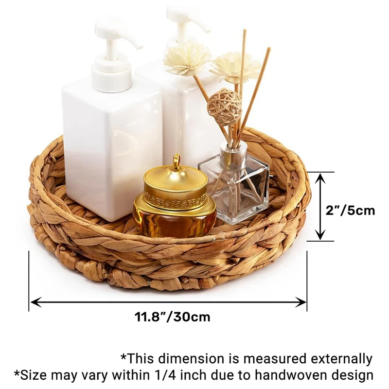 BMBY-круглые плетеные корзины ручная плетеная поднос для хранения натуральная