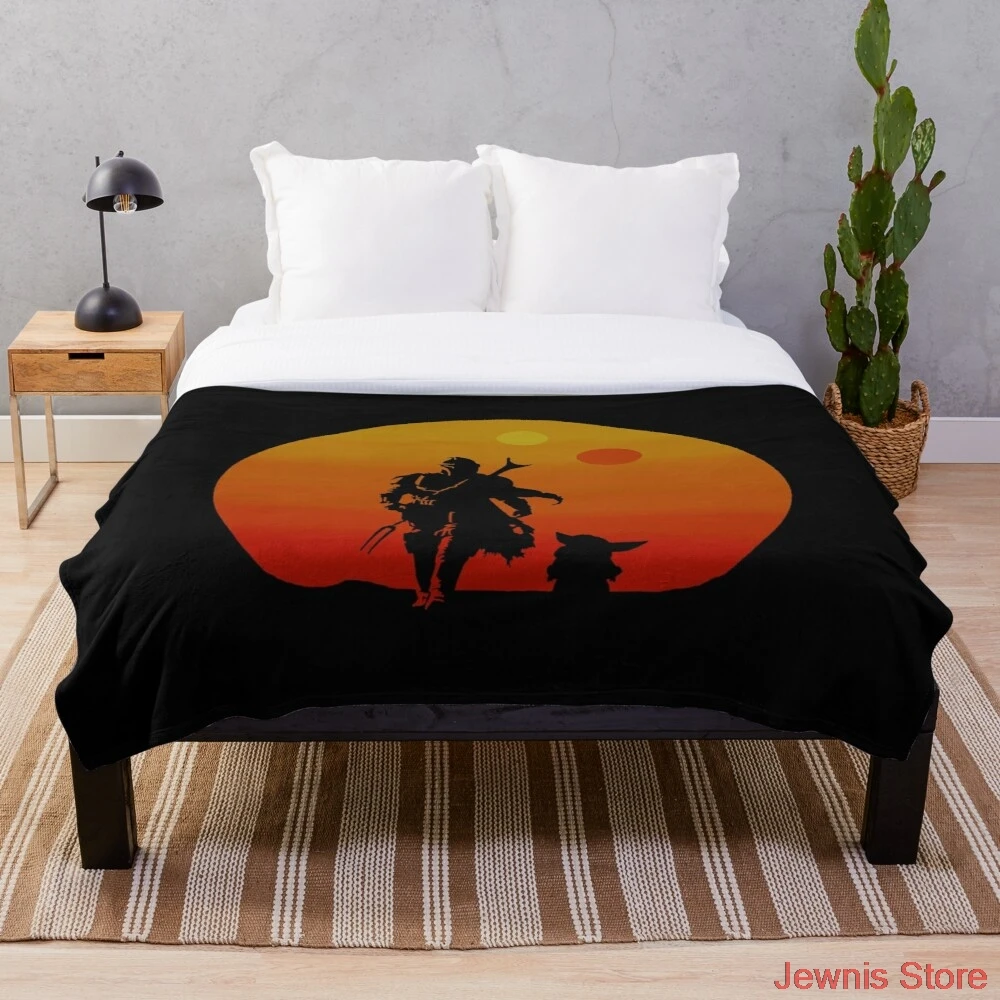 

HUNTER SUNSET Throw Blanket Quilt Bedding for Girls Children Adult Gift Bedroom Decor Size Variety for Styles.