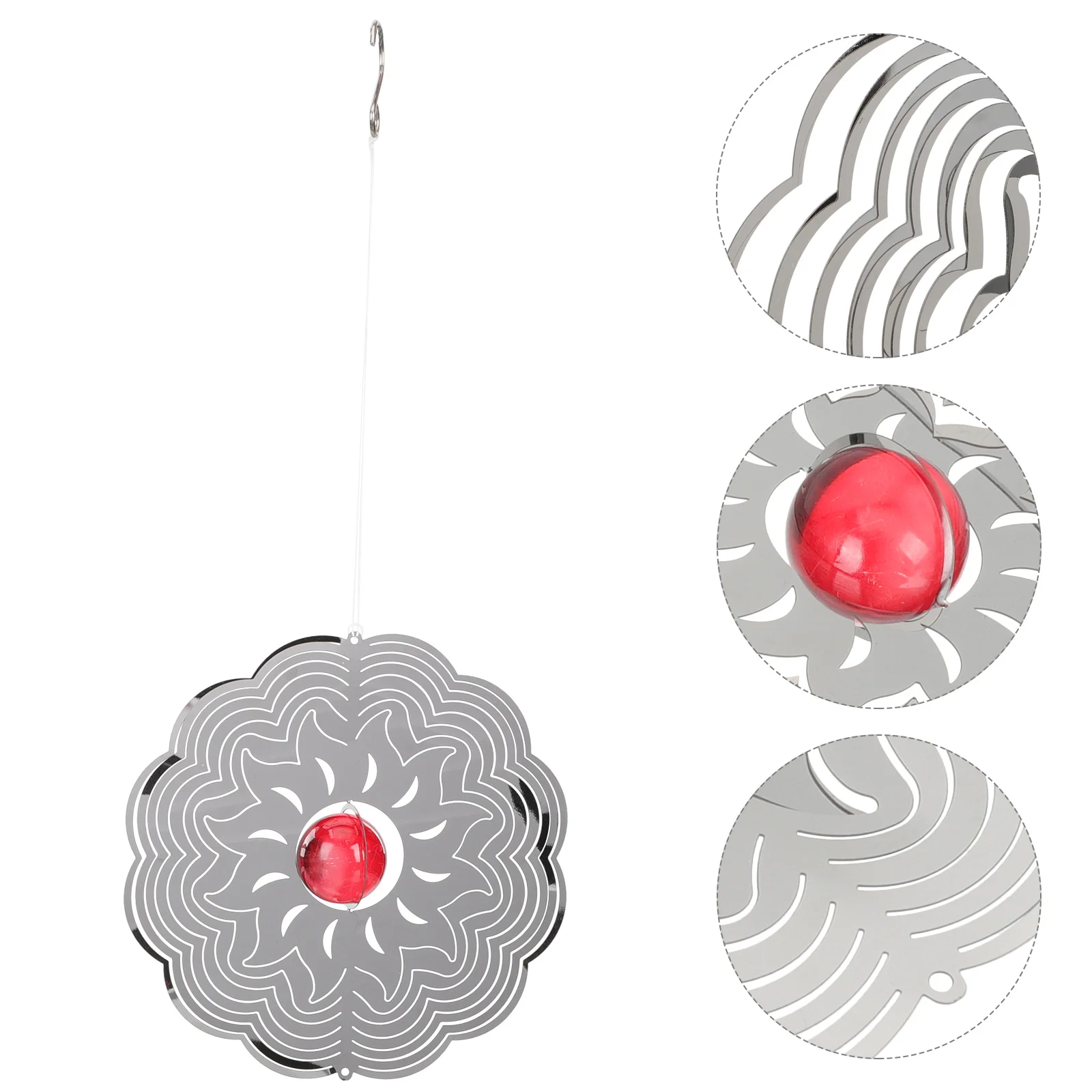 

Wind Metal Garden Yard Hanging Bird Decorative Figures Hardy Laurel 3D Deterrent Windspinner Device Stainless Steel Rainbow